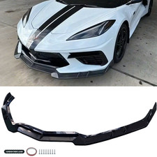 Carbon Fiber Front Bumper Lip Splitter Abs Fits Chevrolet Corvette C8 2020-2025 Carbon Fiber Front Bumper Lip Splitter Abs Fits Chevrolet Corvette C8 2020-2025