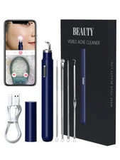 Visual Blackhead Remover Tools with Camera,Pimple Popper Extractor Tool Kit w...