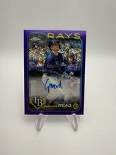 2024 Topps Chrome Update Autographs Curtis Mead #AC-CME Purple Speckle 142/299