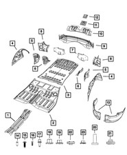 Genuine Mopar Shock Mounting Bracket Reinforcement Left 68039035AB