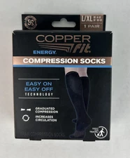 Copper Fit Energy Compression Socks L/XL - Graduated Compression, Copper Infused