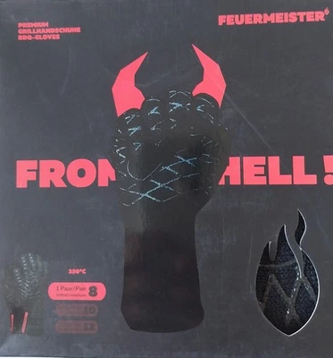 FEUERMEISTER Premium BBQ Grillhandschuhe Schwarz