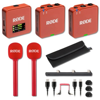 Rode Wireless GO (Gen 3) Wireless Mic System (Clay) with 2x Red Interview GO