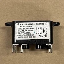 White-Rodgers MARS RBM Type 184 Relay 90-380 184-919 DPST 18 AMP 24V COIL