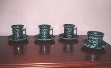 Vintage 1960s Portmeirion Jupiter  3 cups, 5 saucers and  sugar bowl
