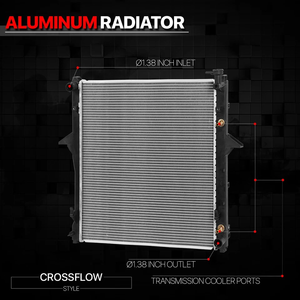 Fits 2007-2009 Kia Sorento AT/MT Aluminum Factory Replacement Radiator DPI-2962 - Image 2 of 4