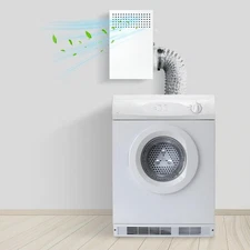 Upgrade Galvanized Steel Indoor Dryer Vent Kit, L-shape Design Dryer Duct Lin...