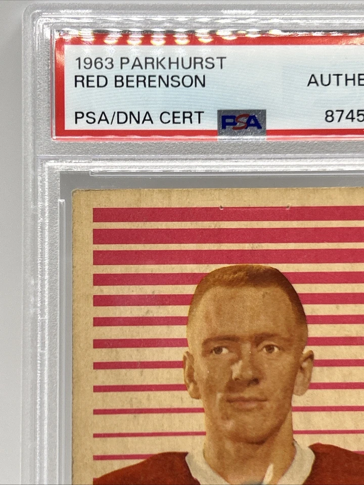 1963 Parkhurst Hockey Red Berenson RC #26 PSA/DNA Authentic Autograph - Image 2 of 4