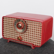 Radio d'epoca anni 50 Philco D-595 AM Tube Atomic MCM testata funzionante mirtillo 1956