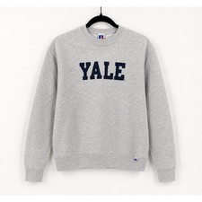 Russell Athletic Yale Sweatshirt Youth L Gray Vintage 80s 90s Made in USA Preppy