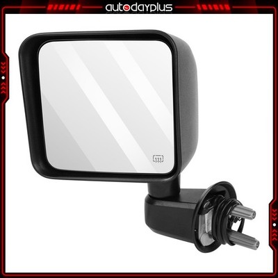  For 2007-17 Jeep Wrangler Black Manual Fold Power Heated LH Driver Side Mirror