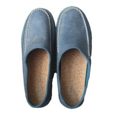 L.L. Bean Men's Canvas Mountain Slipper Scuff Size 11 M Blue Slip On Slippers