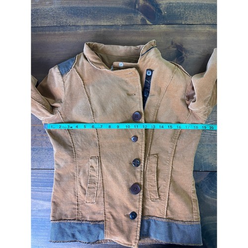 Nick & Mo Anthropologie Butterscotch Brown Corduroy Button Up Jacket Size Medium - Picture 11 of 11