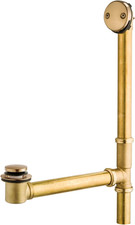 Champagne Bronze Brass Bath Drain Kit with Tip-Toe Stopper Cover