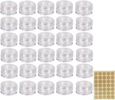 30 Pcs Empty Cosmetic Jars, 5Ml Sample Pots Bottles with Clear Lids,Small Travel