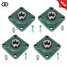 4 PCS UCF205-16 Solid Base Pillow Block Flange Mounted Bearing 1" Bore 4 Bolt