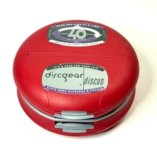 DiscGear Discus 40 CD/DVD/Game Holder Hard Shell Red Storage Carry Case OPEN BOX