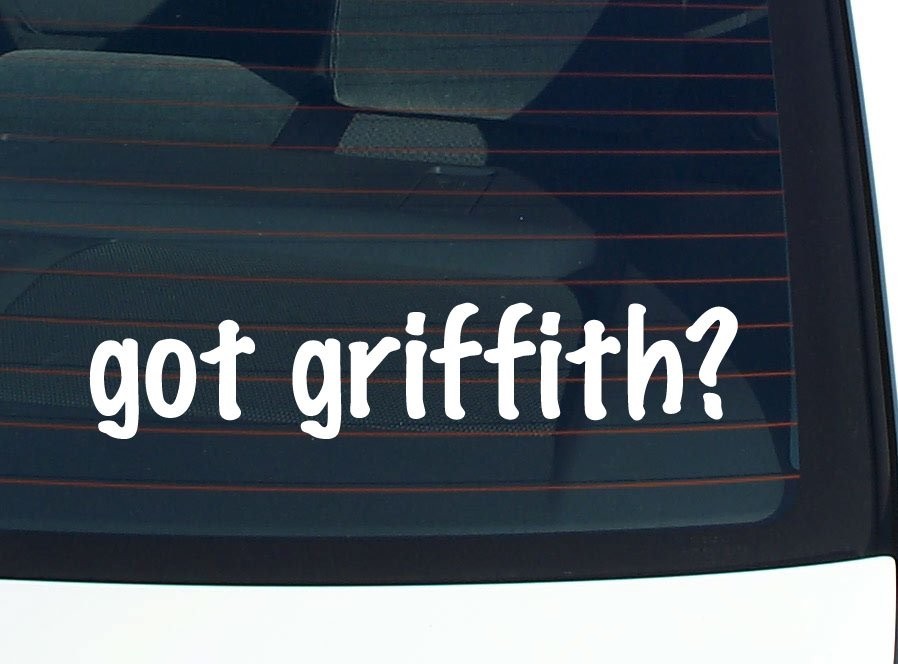 Griffith Family Funny Car Decal Bumper Sticker Vinyl Window Pride