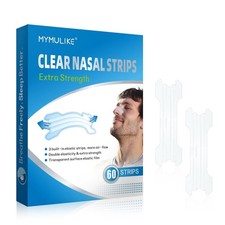 Invisible Clear Nasal Strips for Snoring, 60 Count Nose Strips for Breathing,...