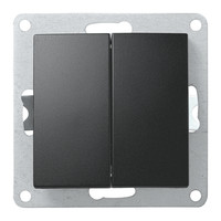 Wechselschalter 80X80X32,5Mm Flair Schwarz Serie Schalter Matt Mcpower 1535798