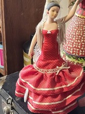 Marin Jose Marin Verdugo Spanish Dancing Doll in Red  8” Emoji Dancing Girl VTG