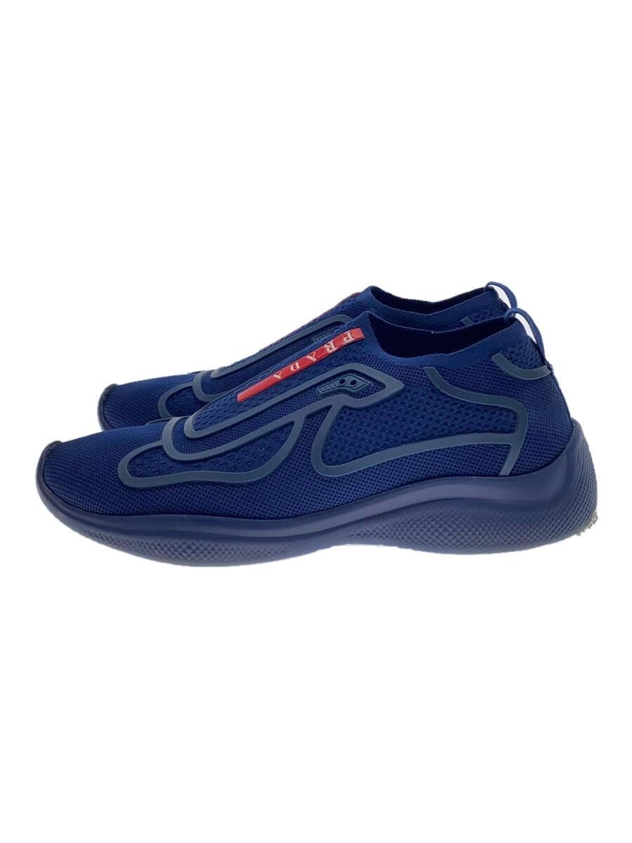 Prada Low-Cut Sneakers in Navy Blue Style 4E3392