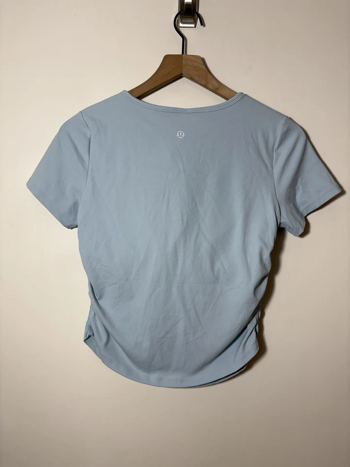 Top manga corta Lululemon All It Takes azul talla 8 L nuevo con etiquetas Nulu Foto 3 de 4