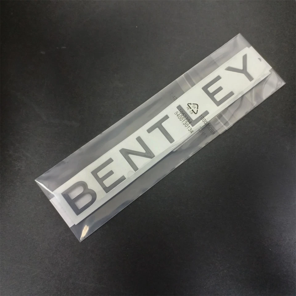 Emblema trasero negro mate para Bentley Continental GT Flying Spur Foto 4 de 4