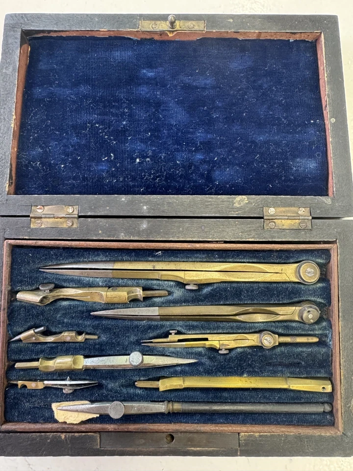 Juego de brújula caja brújula aprox. 1860 Foto 2 de 4