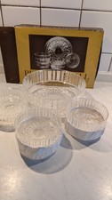 Pneumant DDR Plastkristall Kompottgarnitur, 7-teilig im Originalkarton