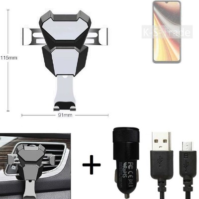 Halterung Lüftungshalter für UMIDIGI Power 7 Max + Ladegerät Smartphone Halte