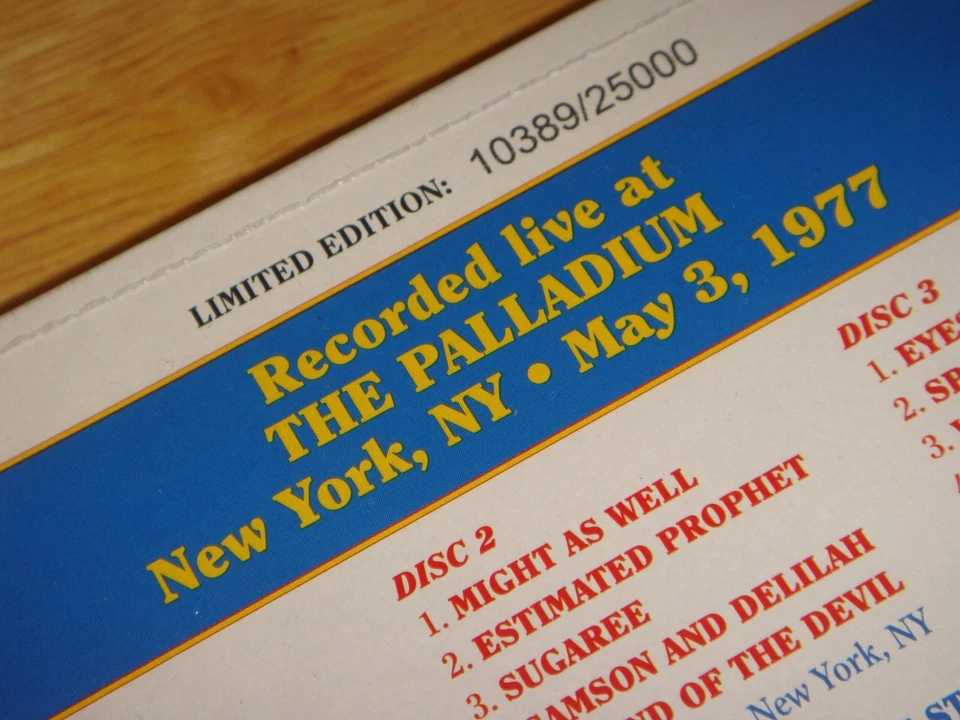 Grateful Dead DAVE'S PICKS 50 May 1977 Palladium NYC 5/3/77 3CD New #10389/25000 - Image 4 of 4