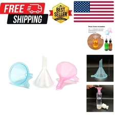 Multi-Colored No Leak Cosmetic Funnels for Easy Refilling of Essential Liquids