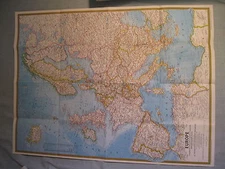 VINTAGE EUROPE + CELTIC EUROPE MAP National Geographic May 1977 