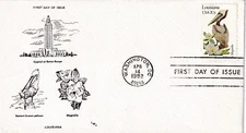 STAMP US SCOTT 1970 "Louisiana State Birds & Flower" 20 CENT FDC 1982 - C