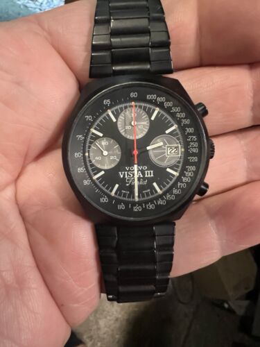 Minty 1978 Le Jour Chronograph Black PVD WATCH - 13/1 VOLVO VISTA III FINALIST