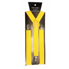 Funny Halloween Comic Con Cosplay Dress Up Retro Yellow Suit Accessory Suspender
