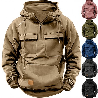 Kapuzenpullover Herren Taktisch Pullover Hoodie Zip Sweatshirt Outdoor Jacke DE