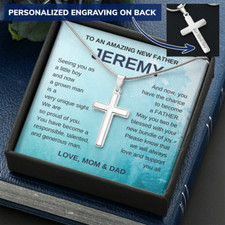 PERSONALIZE Gift To Son - From Mom  Dad - First Time Dad - First Father's Day
