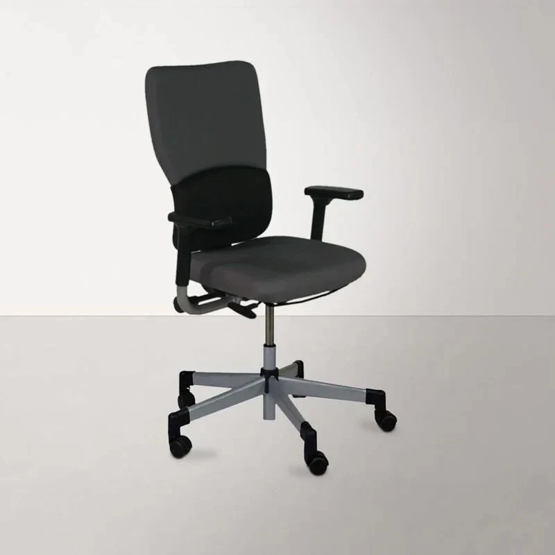 STEELCASE LETS B HI BACK TASK CHAIR WITH ARMS GREY eBay