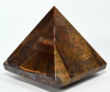 2.4" 215g Red Yellow Tiger Eye Pyramid Polished Chatoyant Crystal Stone - Africa