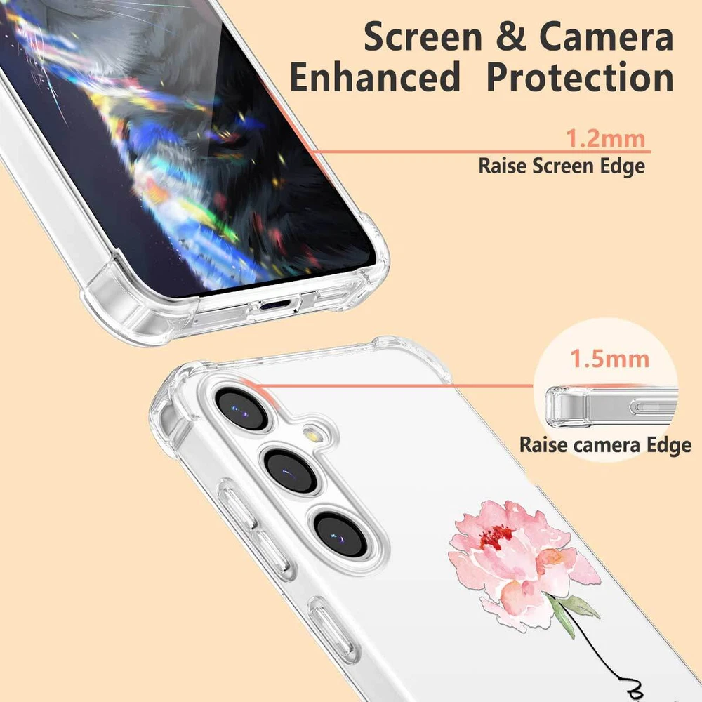 Phone Case For Samsung Galaxy S25 Ultra S24 A15 A16 A35 Personalised Clear Cover