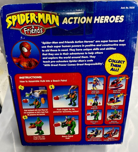Marvel Spiderman & Friends HULK Action Heroes Playwell - 2002 RARE Orange Vest - Picture 4 of 7