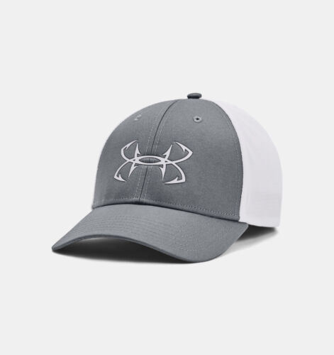 Under Armour Men's UA Fish Hunter Mesh Cap Pitch Gray / White / Mod Gray