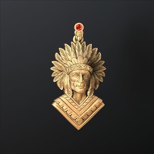 Authentic Native American Pendants, Native American Necklace, Gold Native American