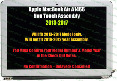 OEM Apple Macbook Air 13'' A1466 LCD Display Assembly 2013 2014 2015 2017