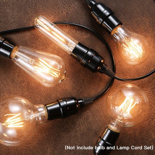 E26 E27 Light Sockets 8 Packs Edison Period Retro Style Pendant Lamp Holder 100W - Picture 5 of 10