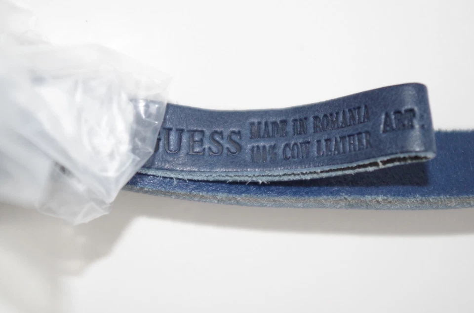 GUESS talla M/95 CM MUJER CUERO GENUINO GAMUZA CINTURA CINTURÓN FINO NOBUCK 301 Foto 3 de 3