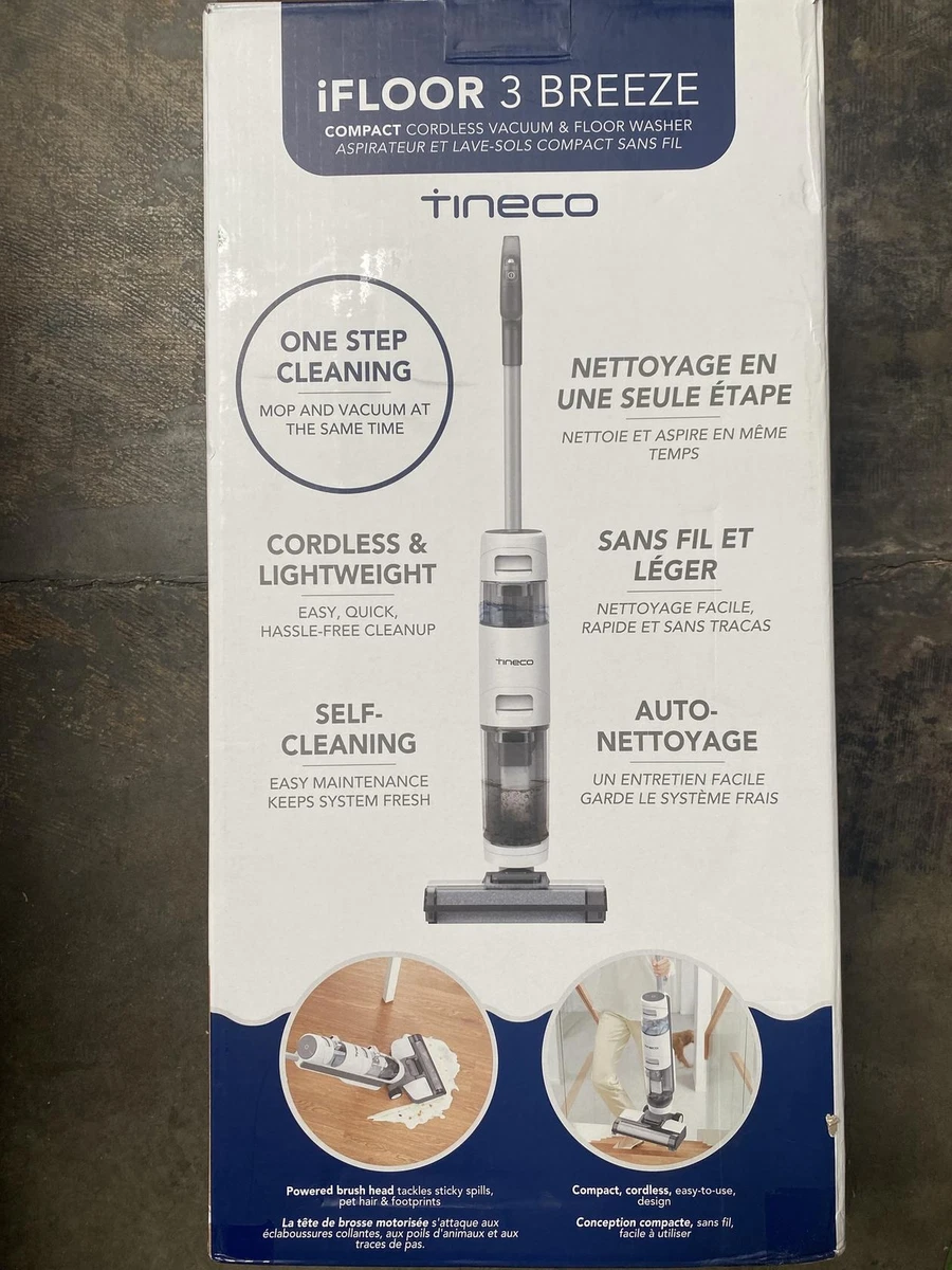 Tineco iFloor Breeze Wet Dry Vacuum Cleaner, Cordless Floor Cleaner and Mop