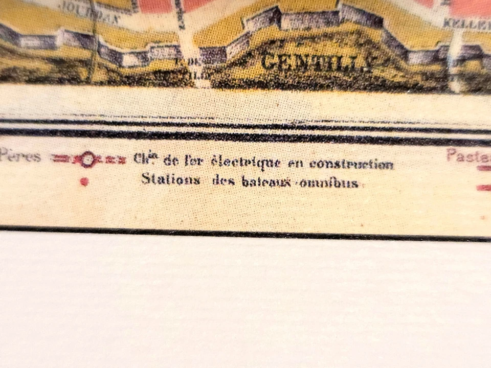 Nuevo mapa monumental de París alrededor de 1915 mate y enmarcado 17x15 Foto 4 de 4